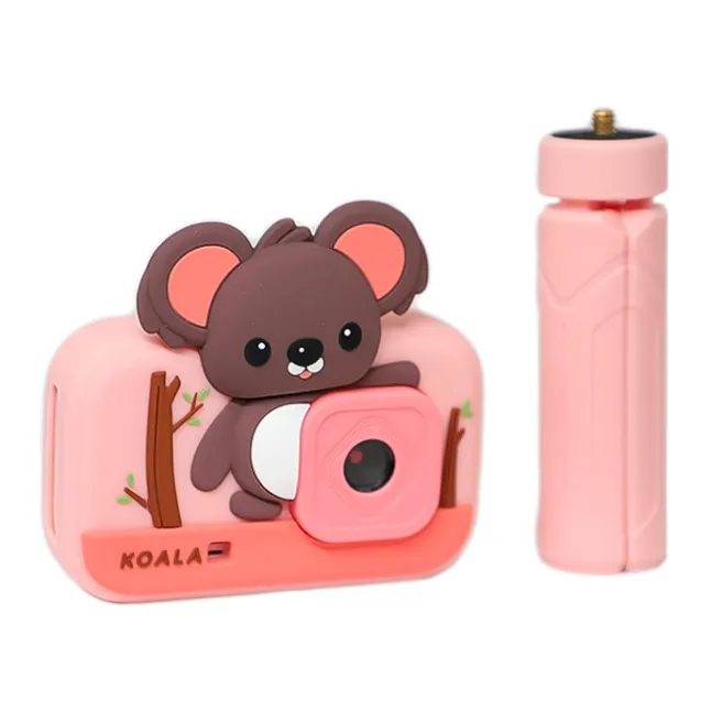 Jucărie aparat foto Coală cu stativ, piersic, cod 822064