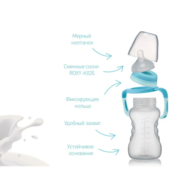 Biberon Roxy Kids 160ml, cu flux mediu, 3+ (RBTL-002) Biberon Roxy Kids 160ml, cu flux mediu, 3+ (RBTL-002)