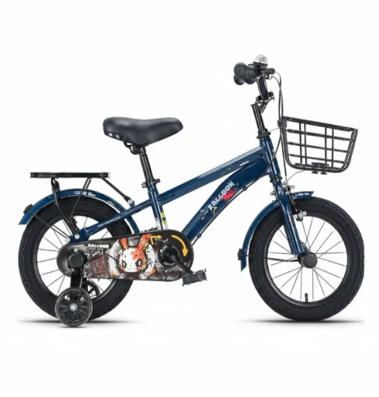 Bicicletă pentru copii cu 4 roți, 16 inch, albastră, cod 2234D
