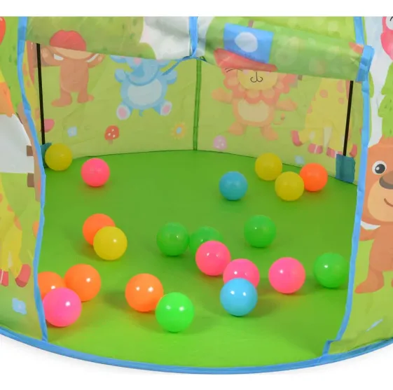 Cort pentru copii Moni Yurt cu 25 bile Blue Cort pentru copii Moni Yurt cu 25 bile Blue