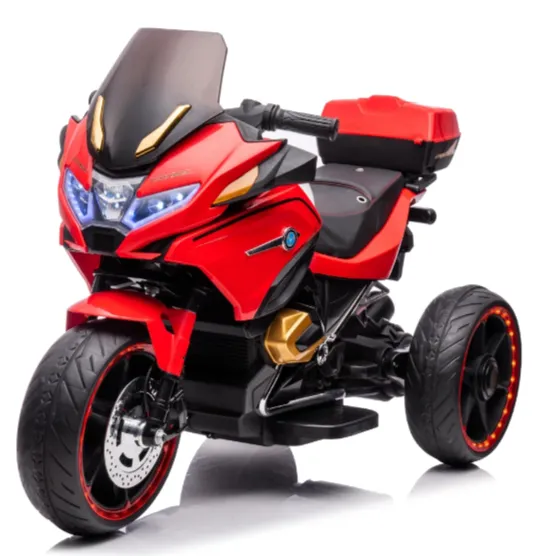 Детский электромотоцикл с дистанционным управлением, красный (83473)