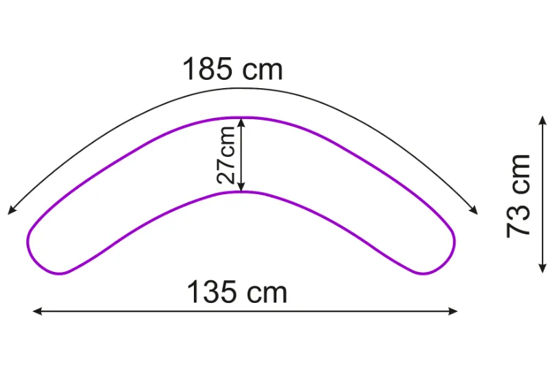 Pernă pentru gravide PM forma-V cu față de pernă Gri-Roz, 135 cm Pernă pentru gravide PM forma-V cu față de pernă Gri-Roz, 135 cm