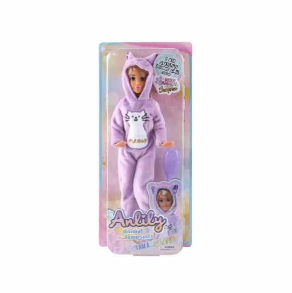 Papusa Anlily, 30 cm, în costum mov, 616663