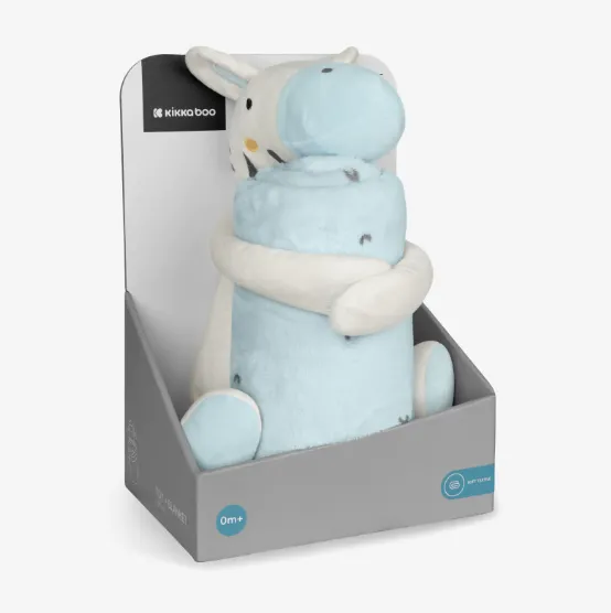 Păturică cu jucărie Kikkaboo Stripy Friends Blue, 70x100 cm Păturică cu jucărie Kikkaboo Stripy Friends Blue, 70x100 cm