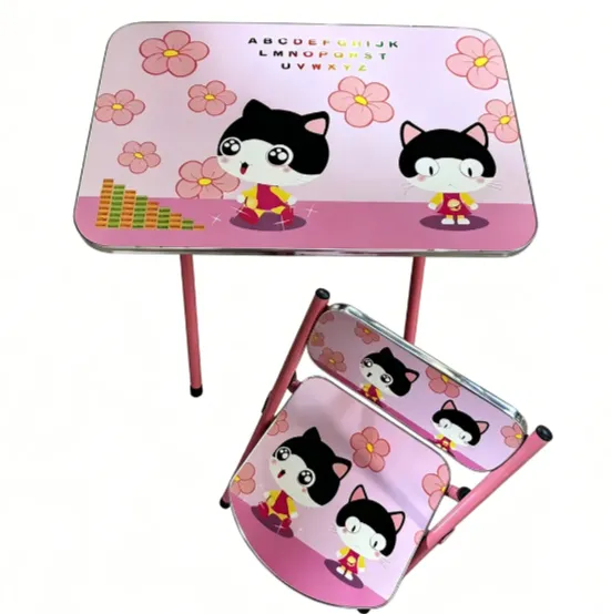 Set masă și scaun pentru copii cu pisicuțe, 60×40 cm (879611)