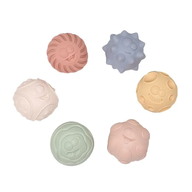 Set mingi senzoriale de diferite forme 6 buc, cod 1046D