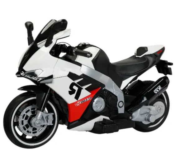 Детский электромотоцикл, белый (89630)