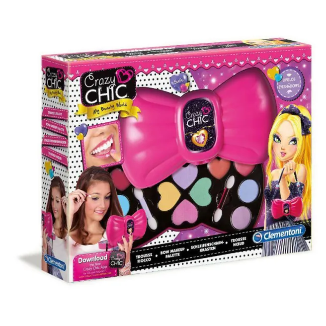 Trusă pentru machiaj Paleta cu fundă, Crazy Chic Clementoni