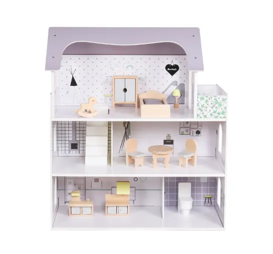 Деревянный кукольный домик 62*27*70 cм, W06A393