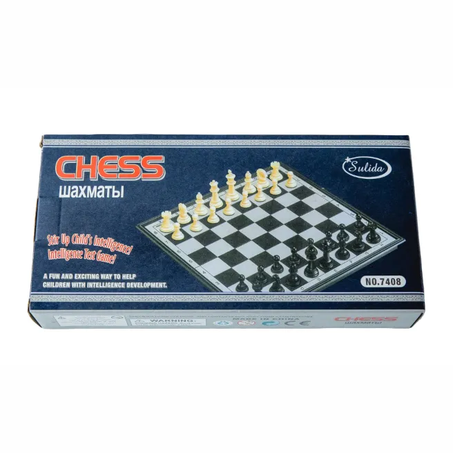 Joc de societate Șah magnetic (21x10x3), tablă alb-negru, cod 62187