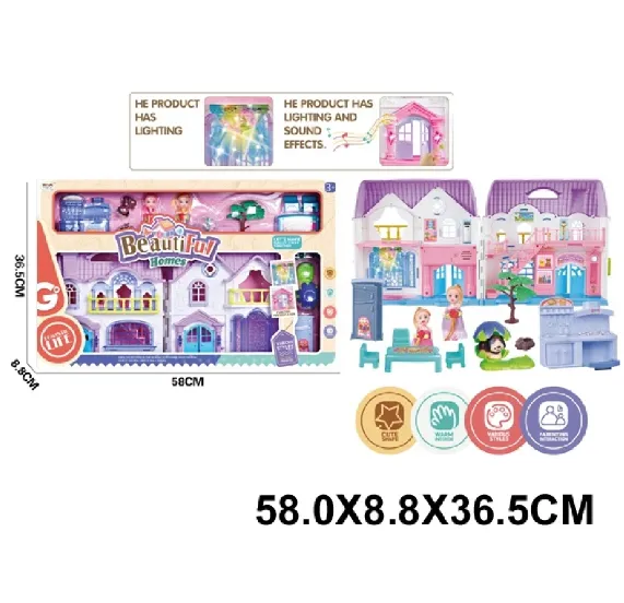 Набор для кукольного домика с аксессуарами и подсветкой (76179)
