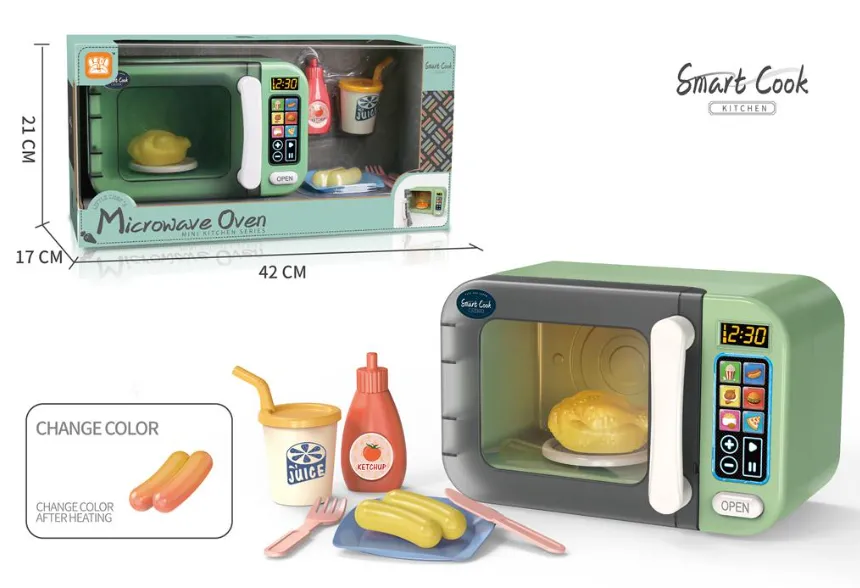 Set cu cuptor cu microunde cu ecran tactil, lumina si sunet, schimbare de culoare, LD-663A