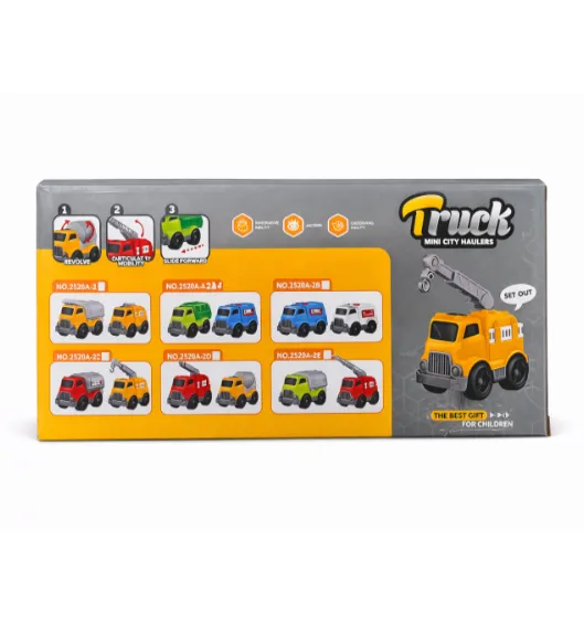 Set mașini inerțiale Mini City Haulers (mașină de gunoi, pompieri), cod 962042 Set mașini inerțiale Mini City Haulers (mașină de gunoi, pompieri), cod 962042