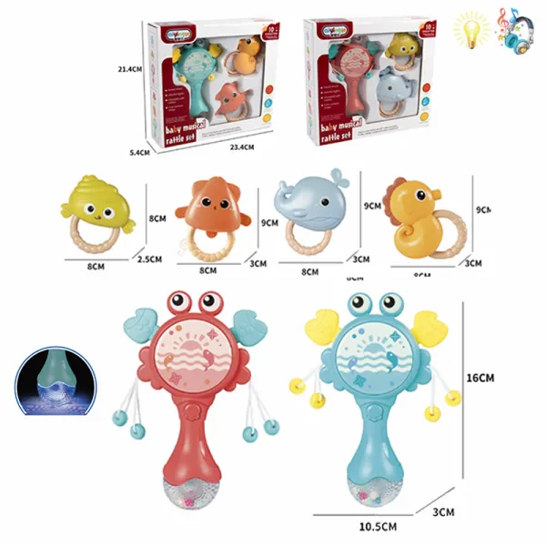 Set jucarii sunatoare cu muzica si lumina (3 pcs) 004960 