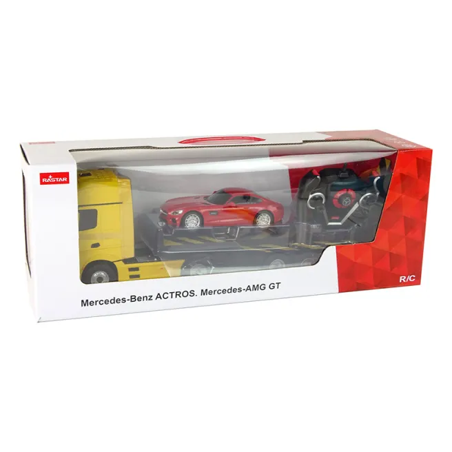 RS Masina cu telecomanda RASTAR 1:24 Mercedes-Benz Antos, galbena, cod 58250