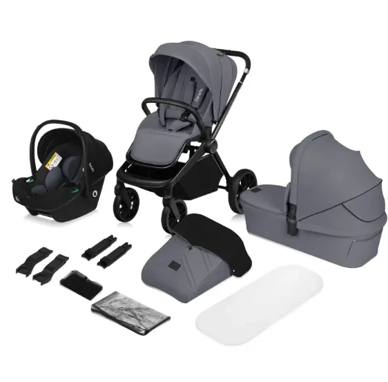Carucior 2/1 Lionelo Mika Plus Grey Stone Carucior 2/1 Lionelo Mika Plus Grey Stone