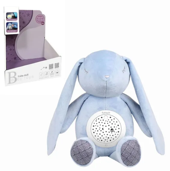 Lampă de noapte-proiector „Iepuraș” cu efecte sonore și luminoase