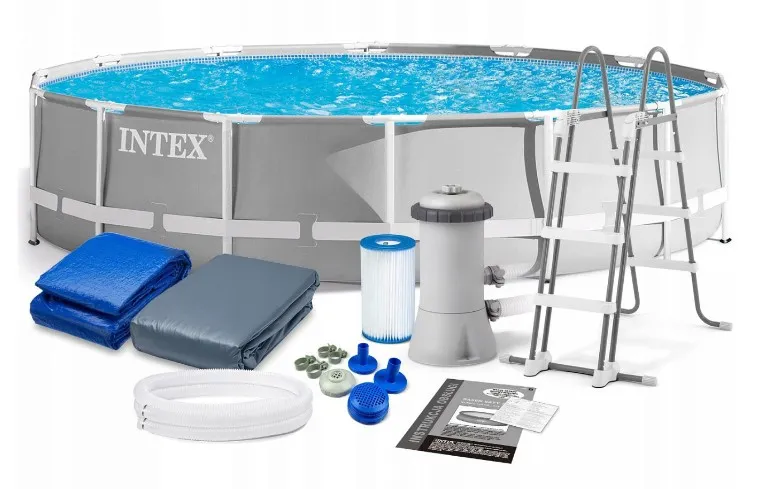 Каркасный бассейн Prism Frame 427х107см, 12706л, фил.-насос 3785л\ч, лестница, тент, подстилка арт. 26720