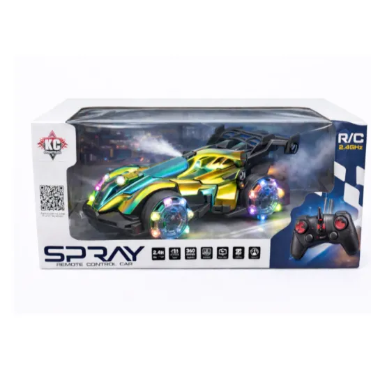 Мașină „Spray” cu lumini și telecomandă, galben-turcoaz, cod 952665