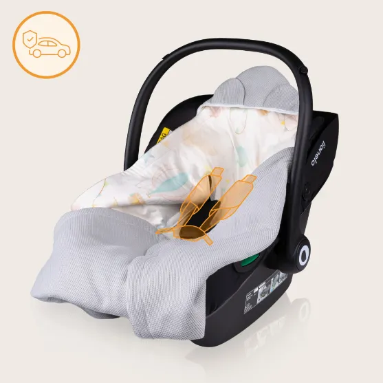 Păturica pentru scoica auto Lionelo Travel Grey Balloon, 90x90 cm Păturica pentru scoica auto Lionelo Travel Grey Balloon, 90x90 cm