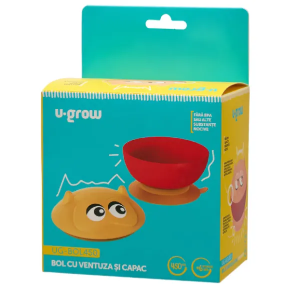 Bol cu ventuza si capac, 450 ml Bol cu ventuza si capac, 450 ml