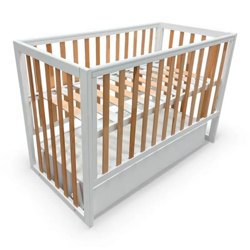 Pătuţ Eucalyptus Mia Premium Elite Transversal (DS-406) Alb+Natural Pătuţ Eucalyptus Mia Premium Elite Transversal (DS-406) Alb+Natural