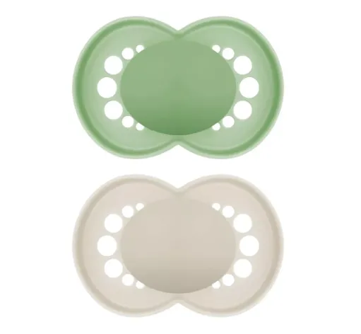 Пустышка ортодонтическая силиконовая MAM Original Mat Unisex (6+ мес), 2 шт.