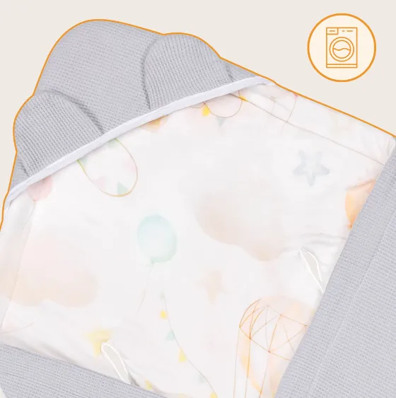 Păturica pentru scoica auto Lionelo Travel Grey Balloon, 90x90 cm Păturica pentru scoica auto Lionelo Travel Grey Balloon, 90x90 cm