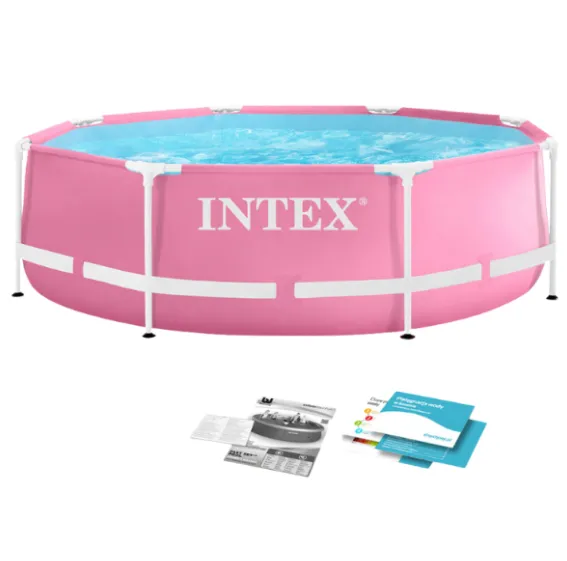INTEX Piscină Metal Frame Pink 244х76 сm, 2843L, cadru metalic INTEX Piscină Metal Frame Pink 244х76 сm, 2843L, cadru metalic