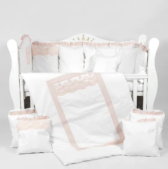 Lenjerie de patut 8 piese PM Royal Roz