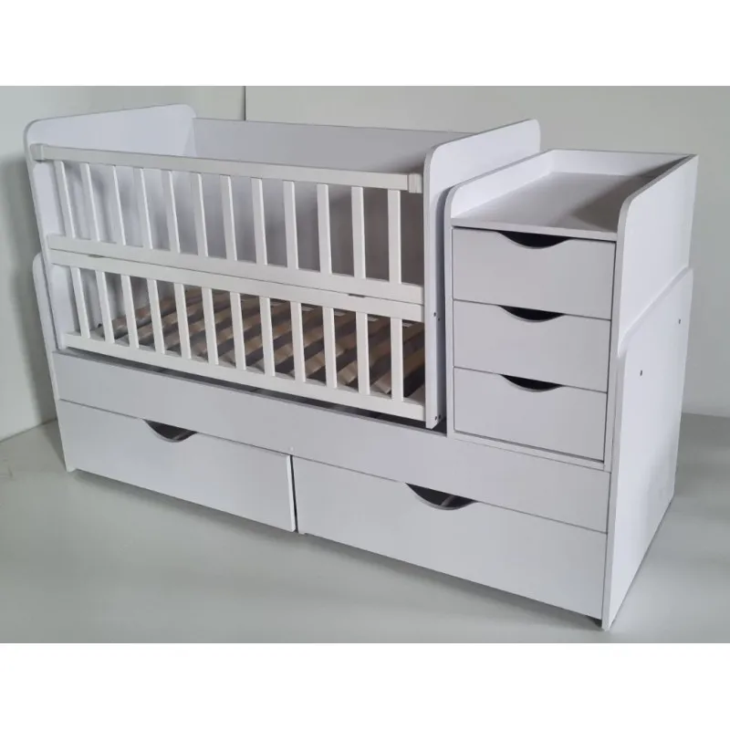 Pătuţ Eucalyptus Larry Premium Transformer (DS-1001) Alb Pătuţ Eucalyptus Larry Premium Transformer (DS-1001) Alb