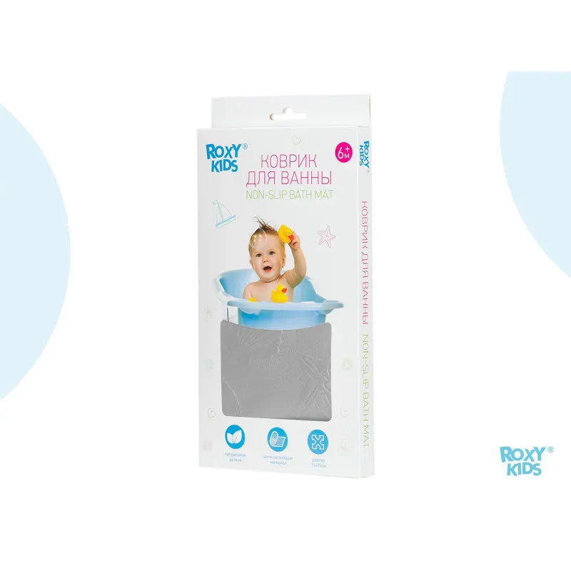 Covoras de baie din cauciuc anti-alunecare Roxy Kids 34x74cm, Gri (BM-3474-Grey) Covoras de baie din cauciuc anti-alunecare Roxy Kids 34x74cm, Gri (BM-3474-Grey)