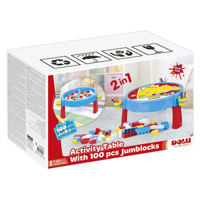 DL Стол для занятий 2 в 1 Mega bloc 100 штук