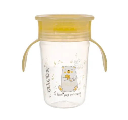 Cană anti-varsare Akuku Bear Yellow (9 luni +), 240 ml Cană anti-varsare Akuku Bear Yellow (9 luni +), 240 ml
