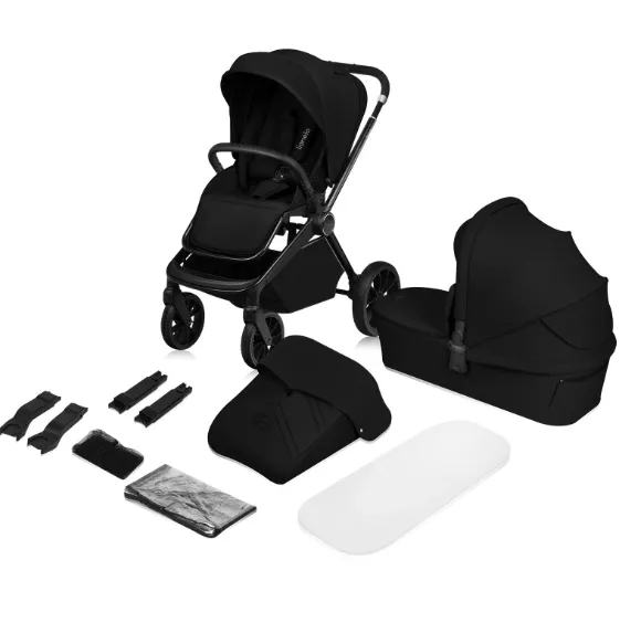 Carucior 2/1 Lionelo Mika Plus Black Onyx Carucior 2/1 Lionelo Mika Plus Black Onyx