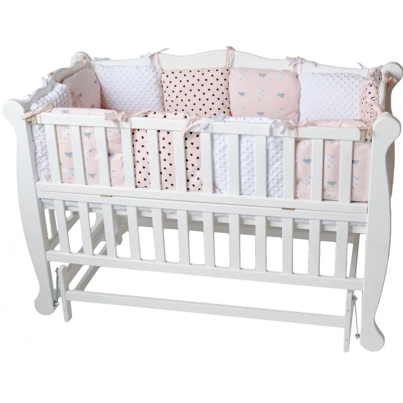 Детская кроватка Goydalka NATALI PLUS LONGITUDINAL (1В371-1) Белая