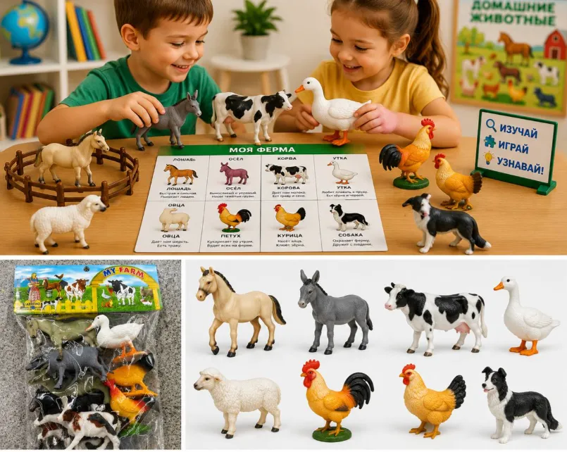 Set de figurine cu animale de fermă