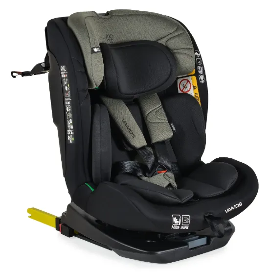 Scaun auto 40-150 cm (i-Size) Isofix Moni Vamos Military Green, rotativ 360°
