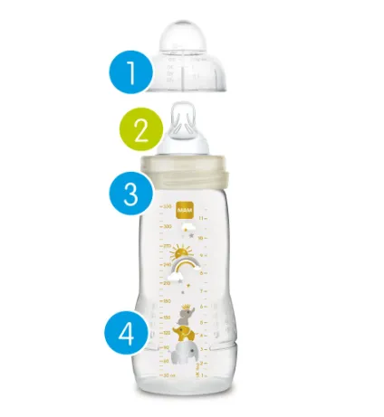 Biberon pentru bebeluși din plastic MAM Easy Active Space Adventure Girl, 330 ml Biberon pentru bebeluși din plastic MAM Easy Active Space Adventure Girl, 330 ml