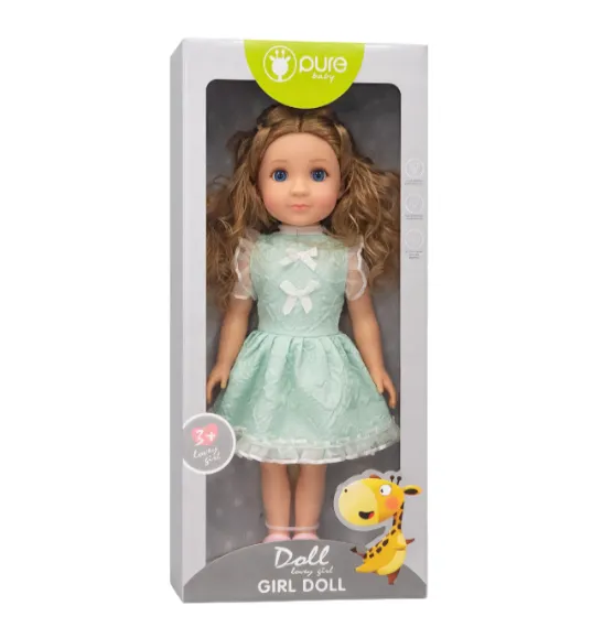 Păpușă Pure Baby de 16” în rochie de culoare mentă, cod 962097