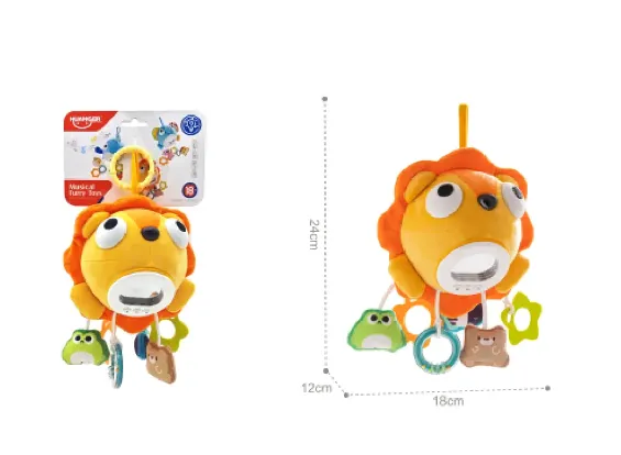 Погремушка плюшевый лев