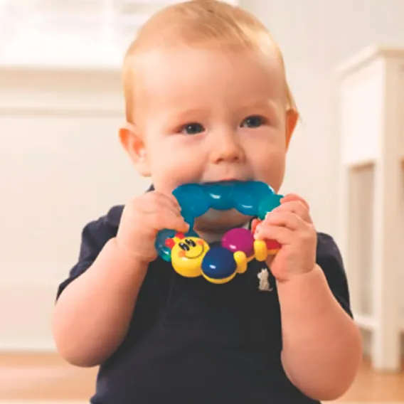 Zornăitoare cu dentiție „Omida veselă” Zornăitoare cu dentiție „Omida veselă”