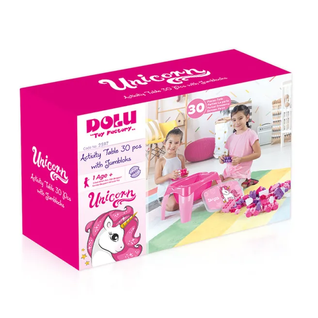 DL Столик для игры, с конструктором 30 эл. Unicorn