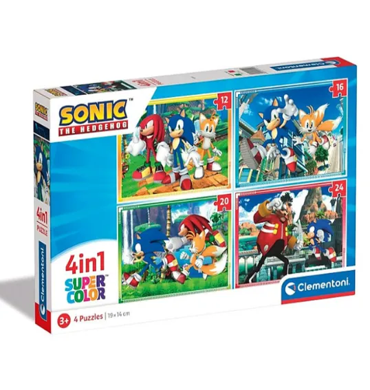 Clementoni CL Puzzle 4 in 1 Sonic (21522)