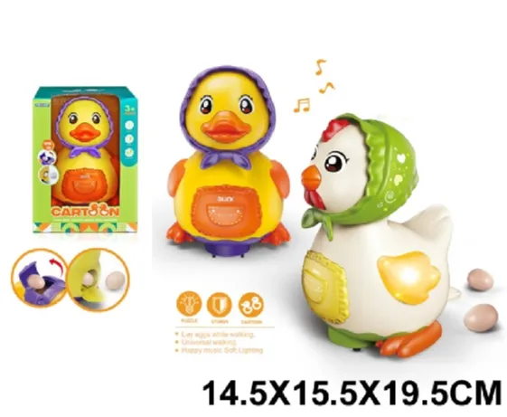 Утенок на батарейках несёт яйца