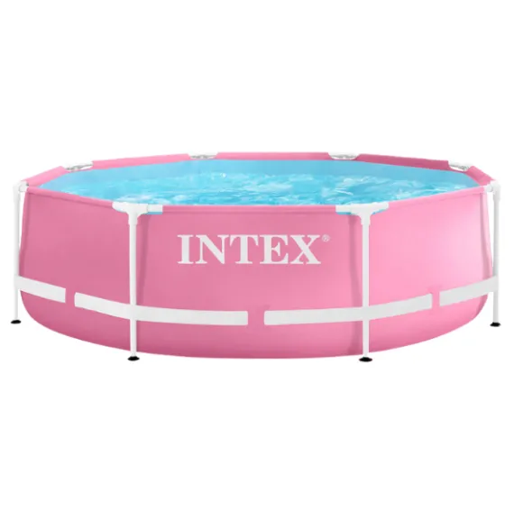 INTEX Piscină Metal Frame Pink 244х76 сm, 2843L, cadru metalic