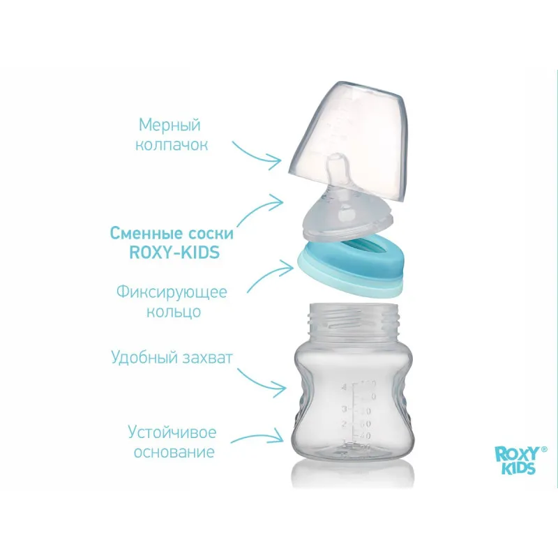 Tetine din silicon Roxy Kids cu flux lent 0+, (2 buc.) (RBTL-001-S) Tetine din silicon Roxy Kids cu flux lent 0+, (2 buc.) (RBTL-001-S)