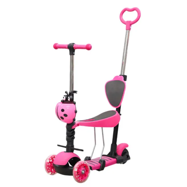 Самокат детский 3в1 (розовый)
