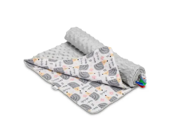 Plapuma Caretero Light Minky Hedgehogs Grey, 75x100 cm Plapuma Caretero Light Minky Hedgehogs Grey, 75x100 cm