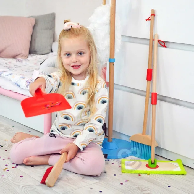 Set pentru curățenie din lemn, cod 57356 Set pentru curățenie din lemn, cod 57356